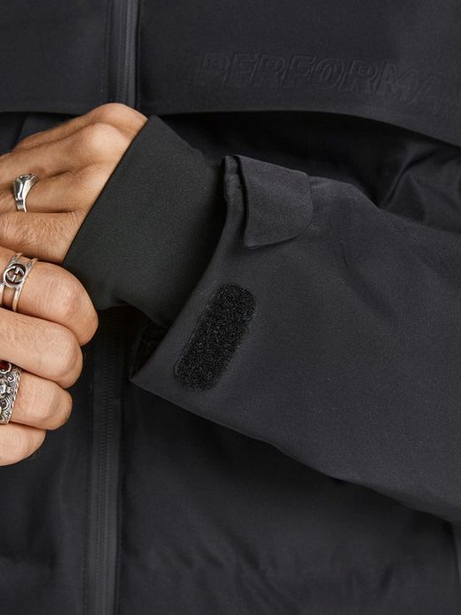 Chaqueta 2/4 alcochada con capucha Jack & Jones Black