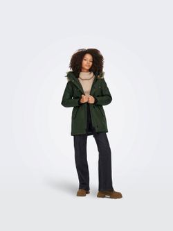 Chaqueta 2/4 con capucha con pelo Only Rosin