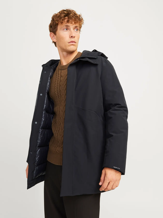 Chaqueta 3/4 con capuccha Jack & Jones Black