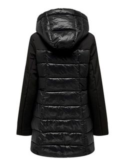 Chaqueta 3/4 con capucha combinada Only Black