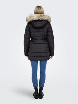 Chaqueta 3/4 con capucha con pelo Only Phantom