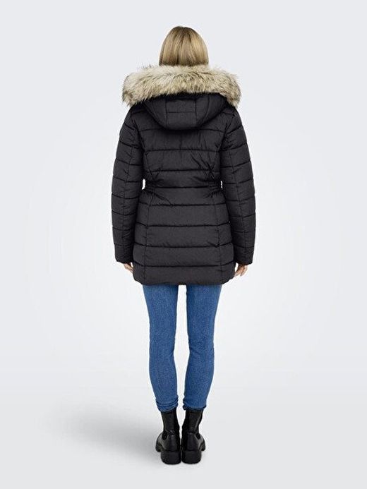 Chaqueta 3/4 con capucha con pelo Only Phantom