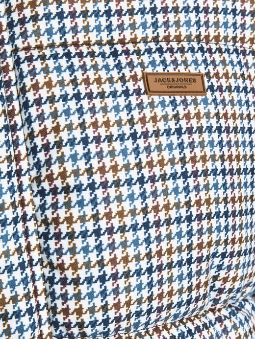 Chaqueta 3/4 con estampado pata de gallo Jack & Jones Cloud Dancer