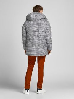 Chaqueta 3/4 con estampado pata de gallo Jack & Jones Cloud Dancer