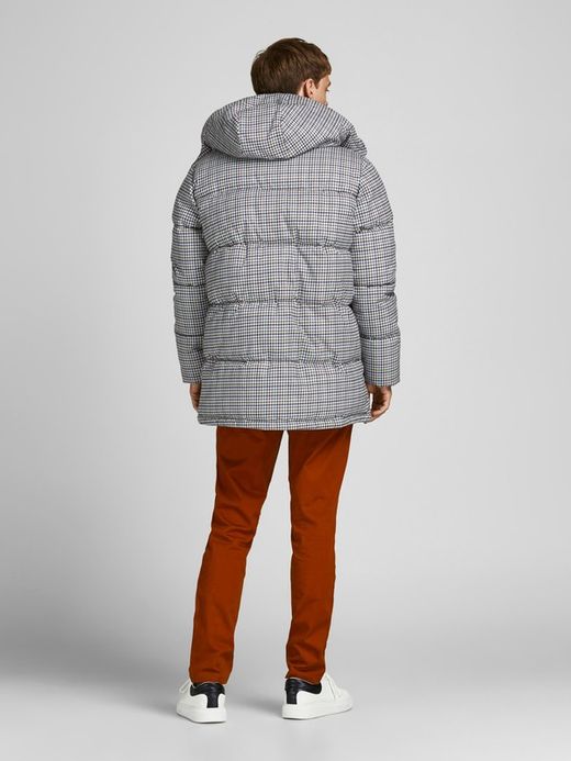 Chaqueta 3/4 con estampado pata de gallo Jack & Jones Cloud Dancer