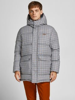 Chaqueta 3/4 con estampado pata de gallo Jack & Jones Cloud Dancer