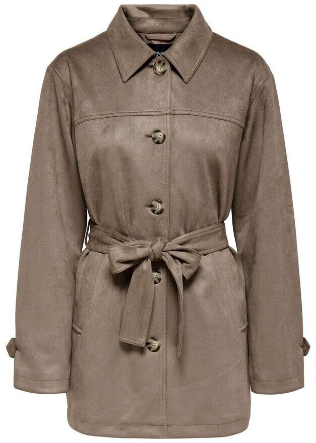 Chaqueta 3/4 efecto ante Only Walnut