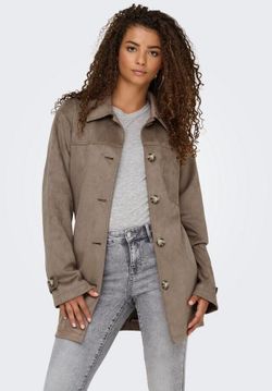 Chaqueta 3/4 efecto ante Only Walnut