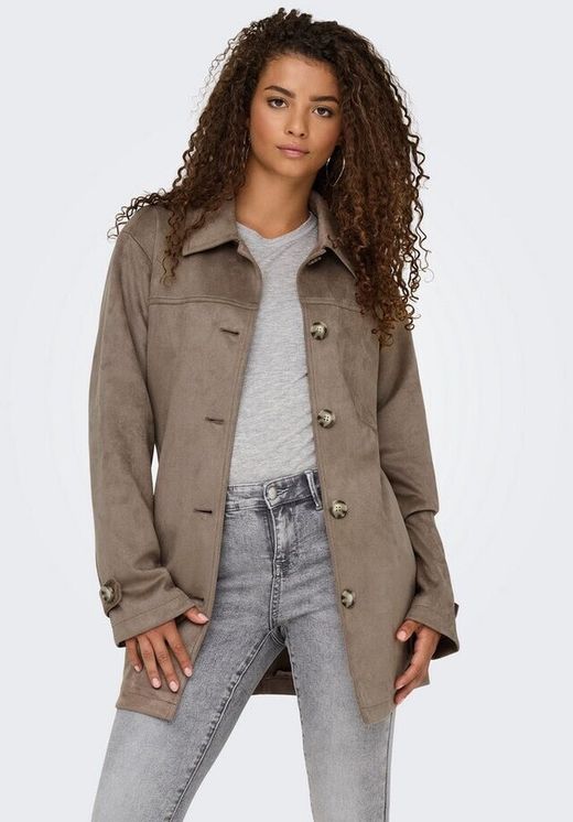 Chaqueta 3/4 efecto ante Only Walnut