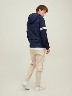 Chaqueta alcochada combinada con capucha Jack & Jones Navy Blazer