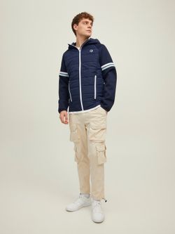 Chaqueta alcochada combinada con capucha Jack & Jones Navy Blazer