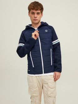 Chaqueta alcochada combinada con capucha Jack & Jones Navy Blazer