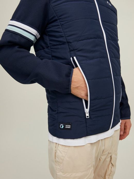 Chaqueta alcochada combinada con capucha Jack & Jones Navy Blazer