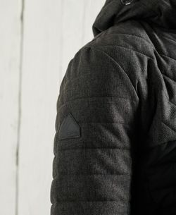 Chaqueta alcochada combinada con capucha Superdry Charcoal