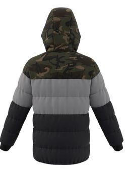 Chaqueta alcochada con capucha combinada Only & Sons Olive Night