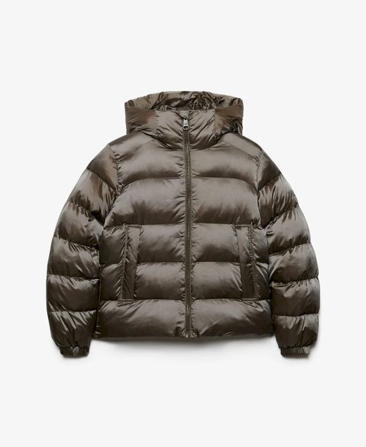 Chaqueta alcochada con capucha de efecto metalizado Superdry Deep Lichen