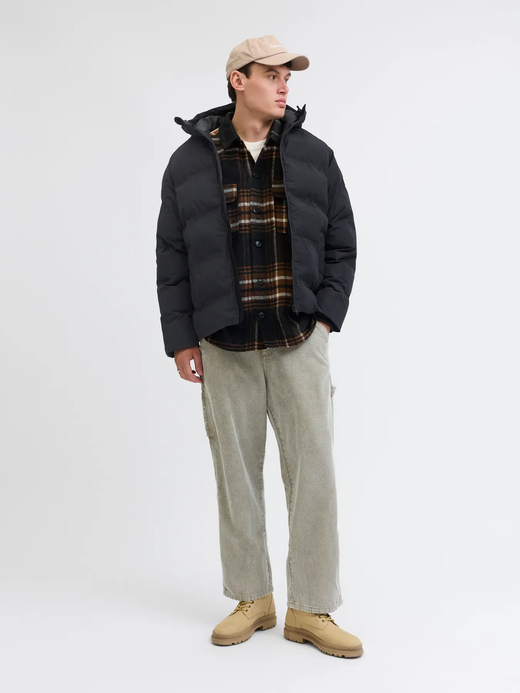 Chaqueta alcochada con capucha Jack & Jones Black