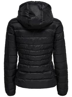 Chaqueta alcochada con capucha lisa Only Black