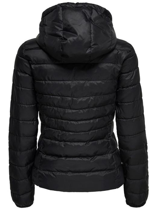 Chaqueta alcochada con capucha lisa Only Black