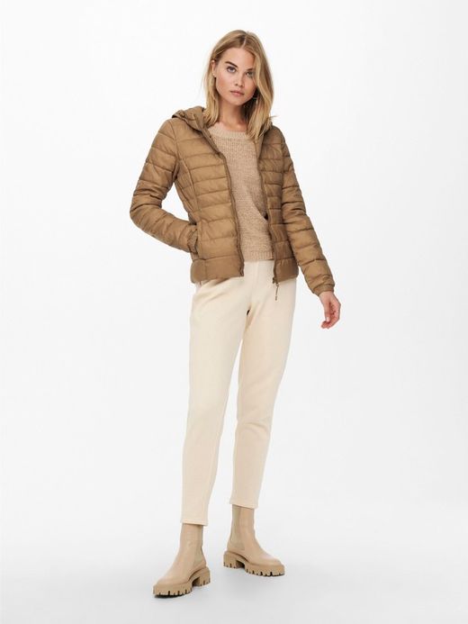 Chaqueta alcochada con capucha lisa Only Toasted Coconut