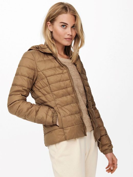 Chaqueta alcochada con capucha lisa Only Toasted Coconut