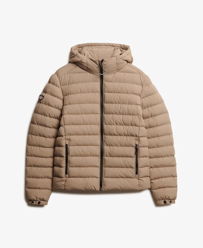 Chaqueta alcochada con capucha Superdry Beige