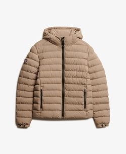 Chaqueta alcochada con capucha Superdry Beige