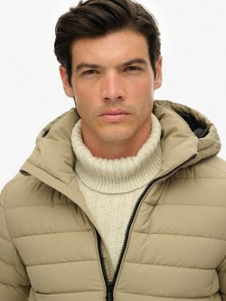 Chaqueta alcochada con capucha Superdry Beige