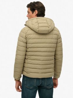 Chaqueta alcochada con capucha Superdry Beige