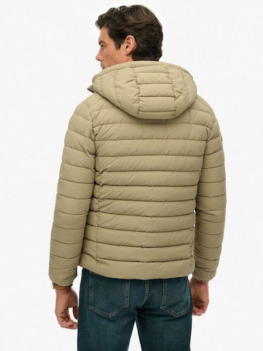 Chaqueta alcochada con capucha Superdry Beige