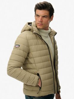 Chaqueta alcochada con capucha Superdry Beige