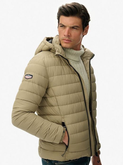 Chaqueta alcochada con capucha Superdry Beige