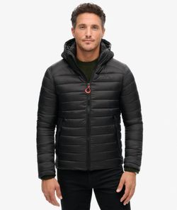 Chaqueta alcochada con capucha Superdry Black