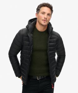 Chaqueta alcochada con capucha Superdry Black