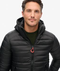 Chaqueta alcochada con capucha Superdry Black