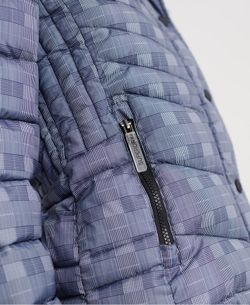 Chaqueta alcochada con capucha y pelo Superdry Navy
