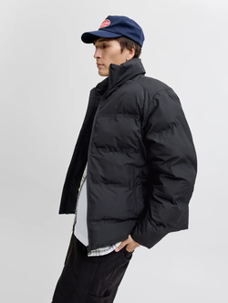 Chaqueta alcochada con cremallera Jack & Jones Black