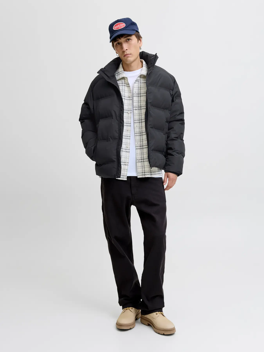Chaqueta alcochada con cremallera Jack & Jones Black