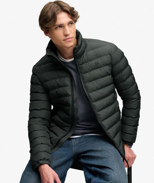 Chaqueta alcochada con micro pata de gallo Superdry Olive Night