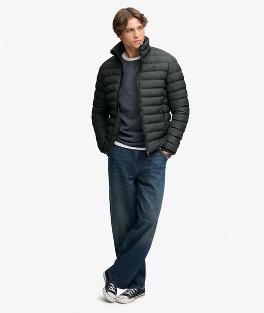 Chaqueta alcochada con micro pata de gallo Superdry Olive Night