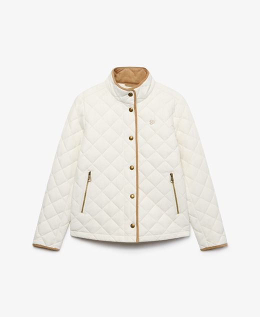 Chaqueta alcochada con rombo repunteado Superdry Off White