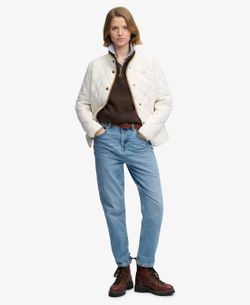 Chaqueta alcochada con rombo repunteado Superdry Off White