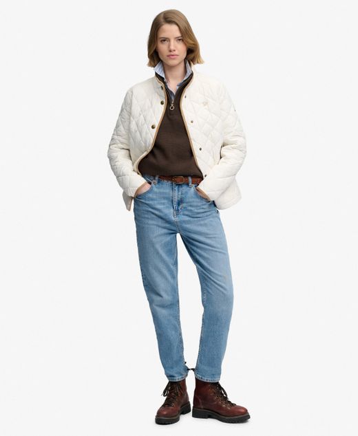 Chaqueta alcochada con rombo repunteado Superdry Off White