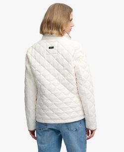 Chaqueta alcochada con rombo repunteado Superdry Off White