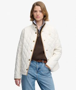 Chaqueta alcochada con rombo repunteado Superdry Off White