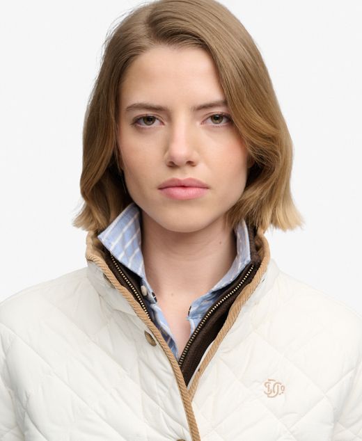 Chaqueta alcochada con rombo repunteado Superdry Off White