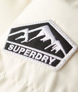 Chaqueta alcochada corta con capucha Superdry Off White