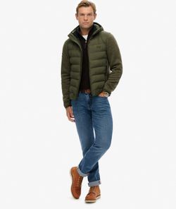 Chaqueta alcochada híbrida con capucha Superdry Kakhi