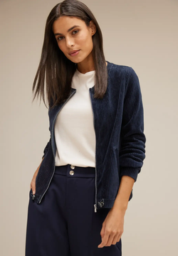 Chaqueta bomber pana Street One Deep Blue