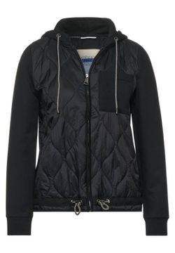 Chaqueta con capucha alcochada combinada Street One Black